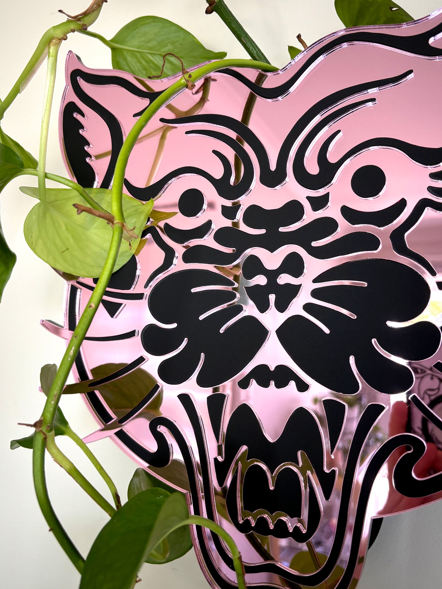 Panther Vase (Pink/Black)