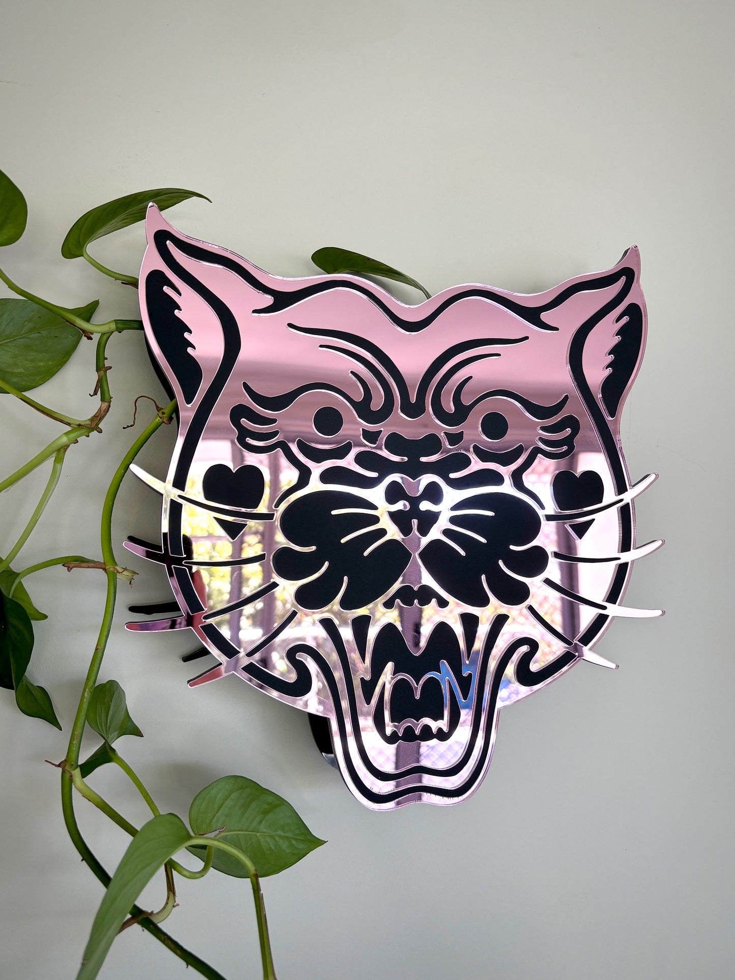 Panther Vase (Pink/Black)