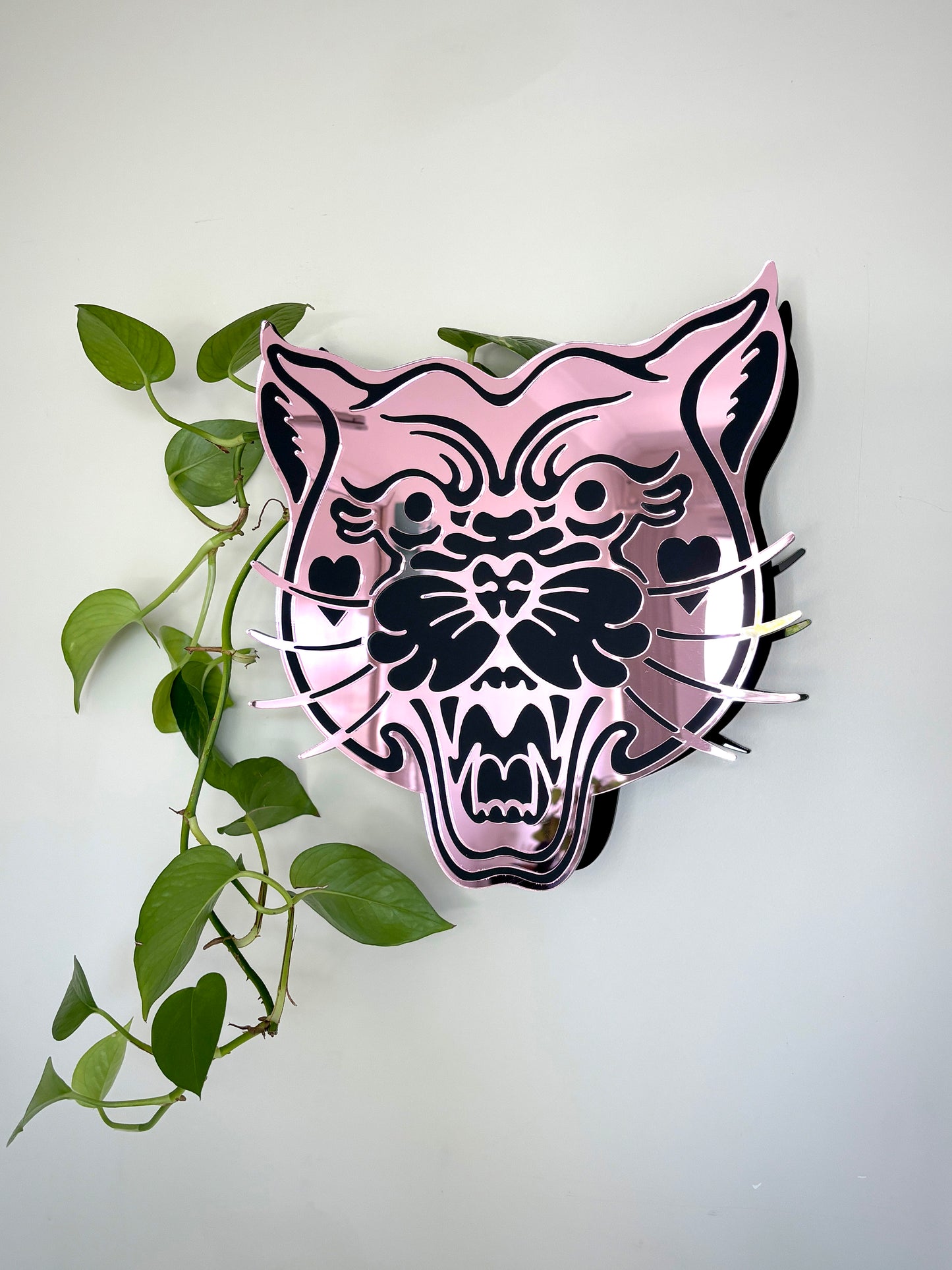 Panther Vase (Pink/Black)