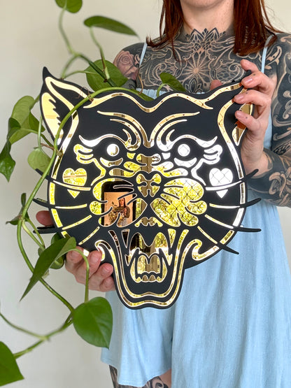 Panther Vase (Black/Gold)