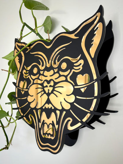 Panther Vase (Black/Gold)