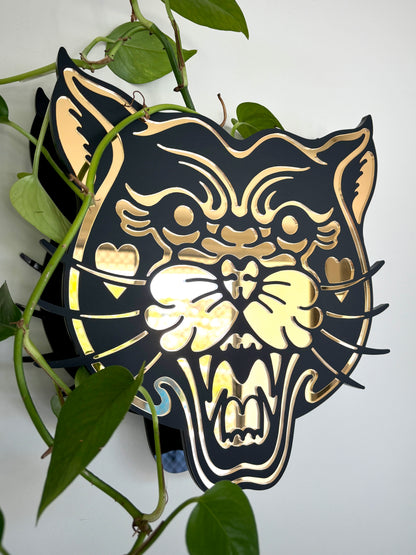 Panther Vase (Black/Gold)