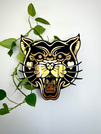 Panther Vase (Black/Gold)