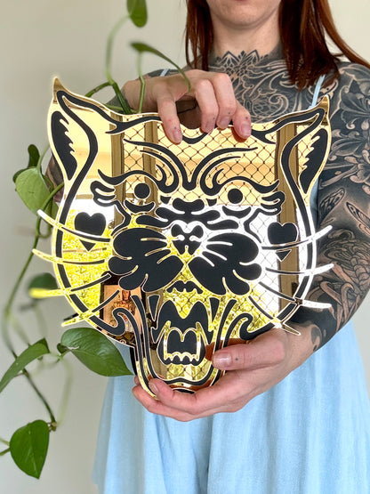 Panther Vase (Gold/Black)