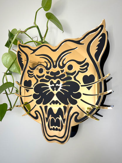 Panther Vase (Gold/Black)