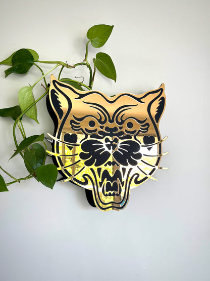 Panther Vase (Gold/Black)