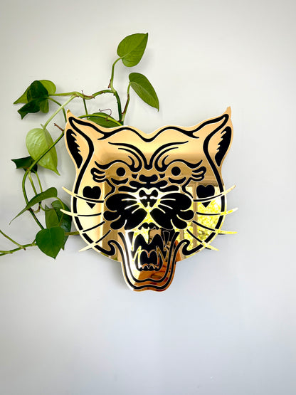 Panther Vase (Gold/Black)