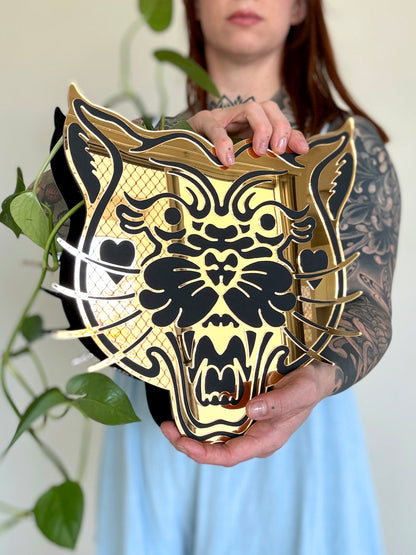 Panther Vase (Gold/Black)