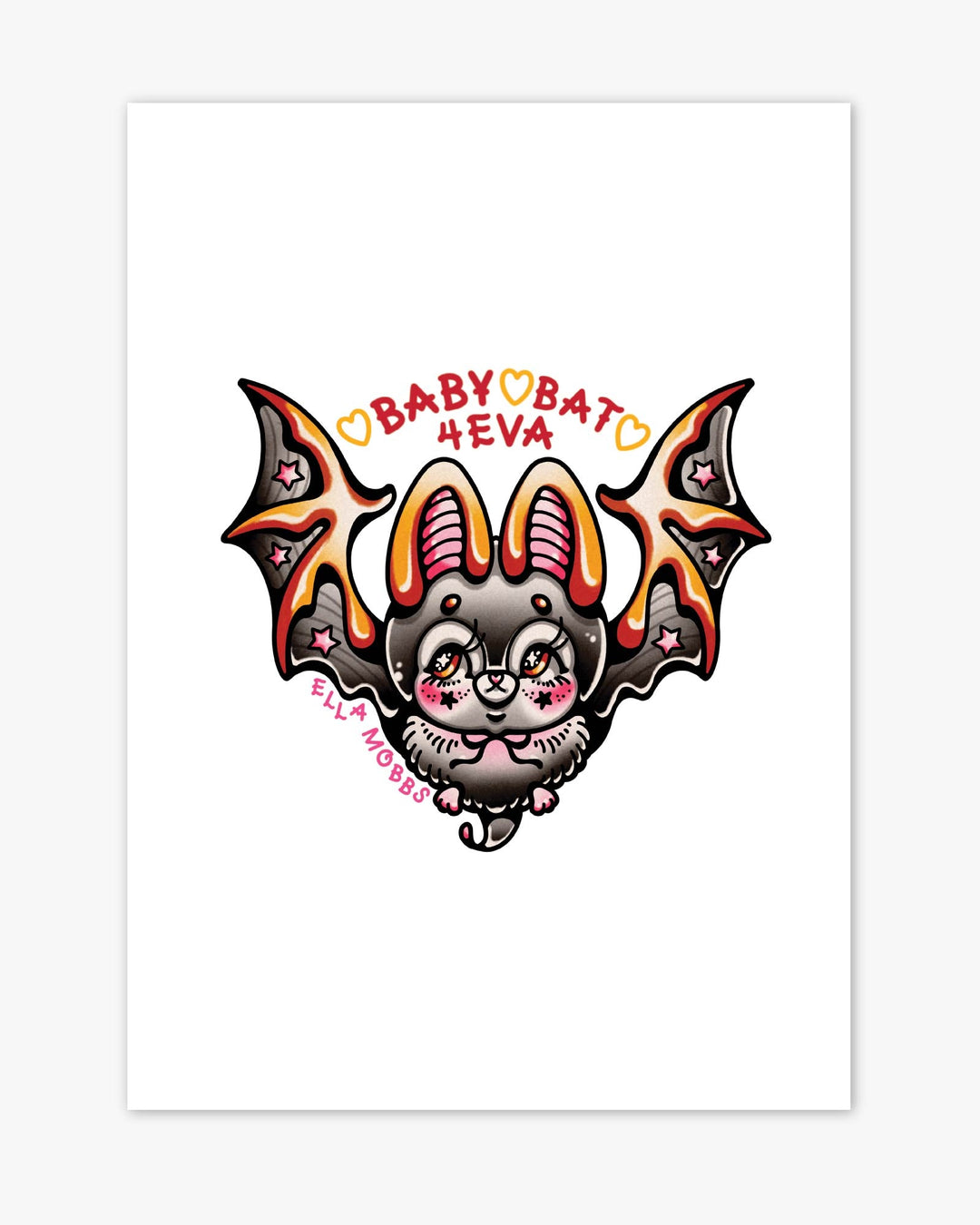 Baby Bat Print - Ella Mobbs