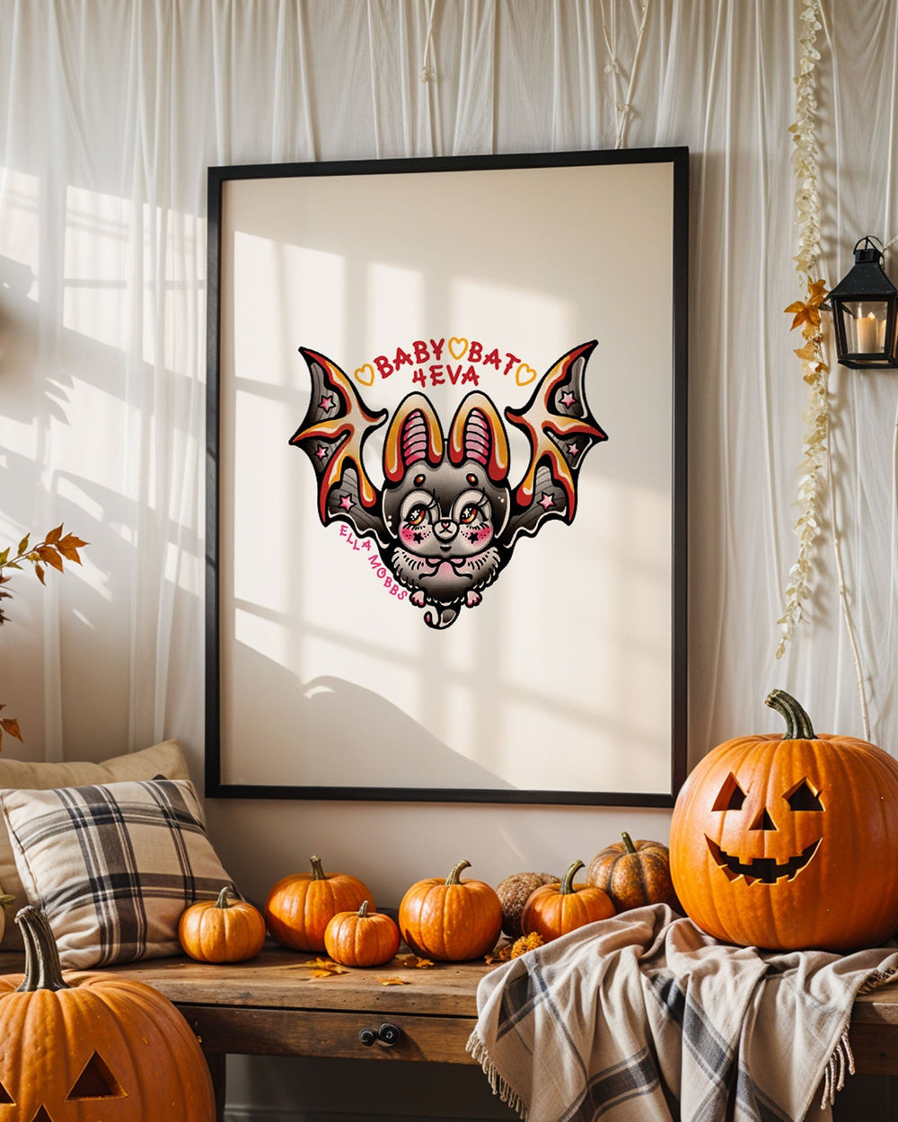 Baby Bat Print - Ella Mobbs