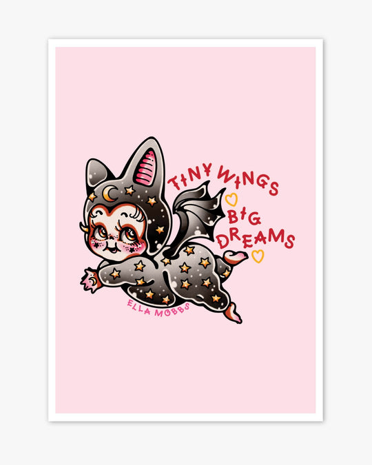 Bat Dreamer Print - Ella Mobbs