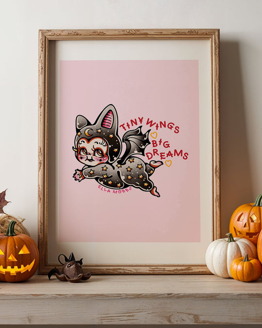 Bat Dreamer Print - Ella Mobbs