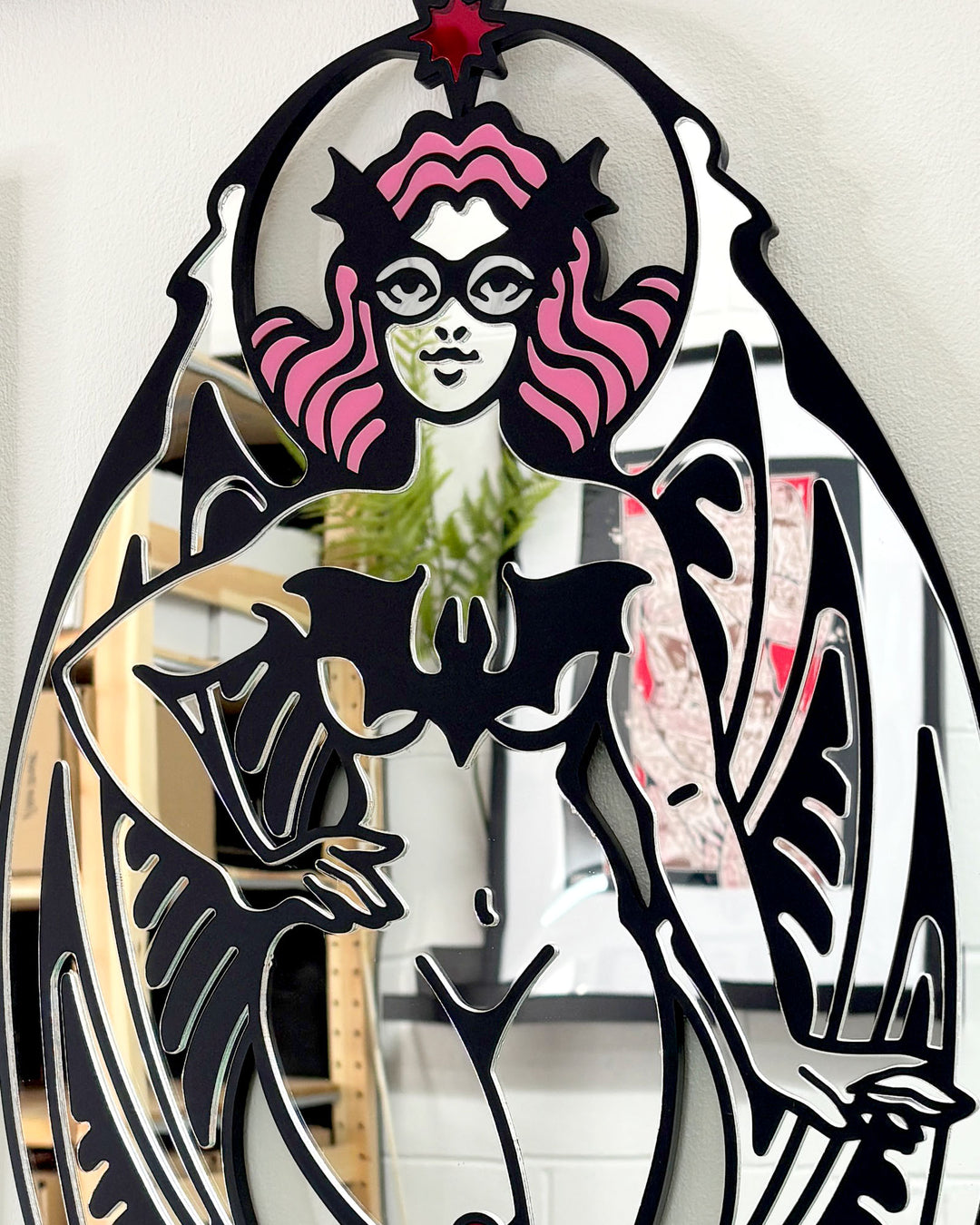 Bat Girl Wall Hanging (Silver/Sample)