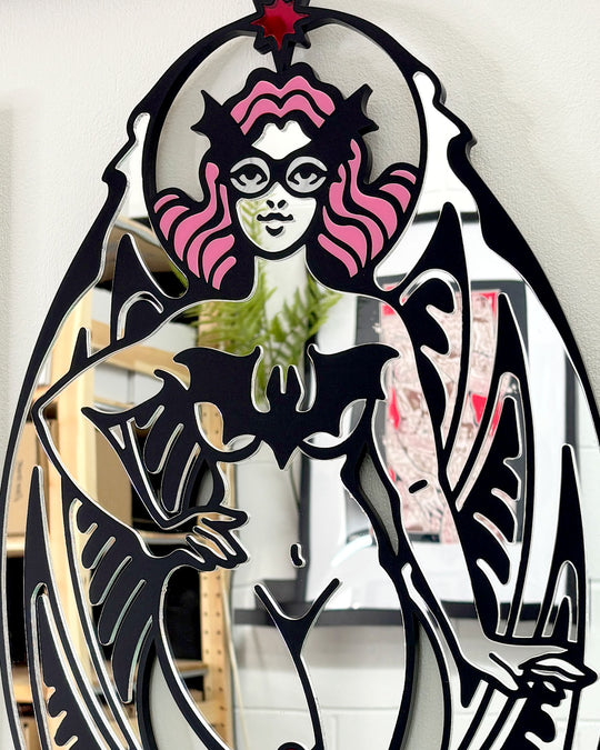 Bat Girl Wall Hanging (Silver/Sample)