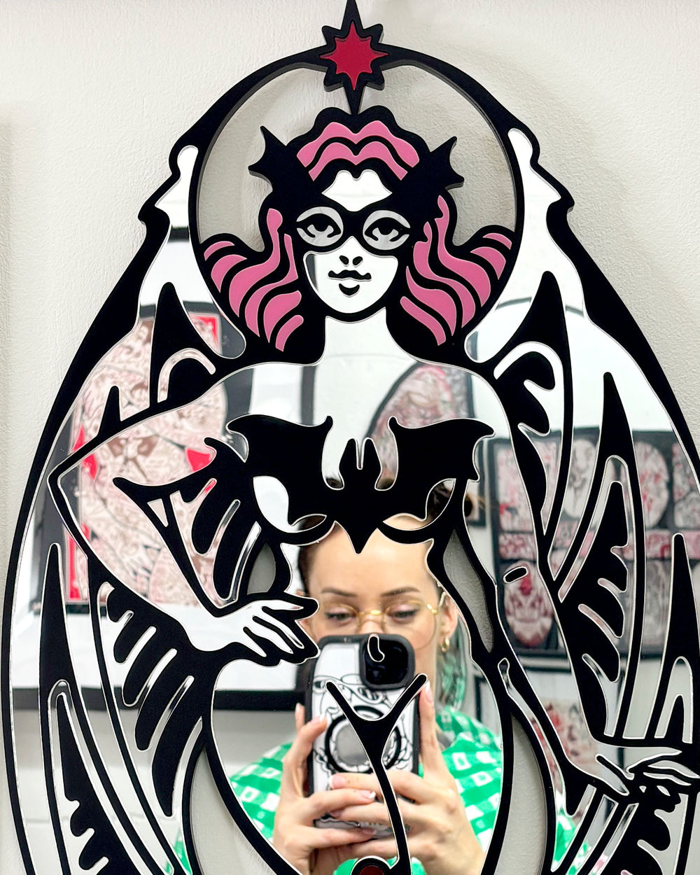 Bat Girl Wall Hanging (Silver/Sample)