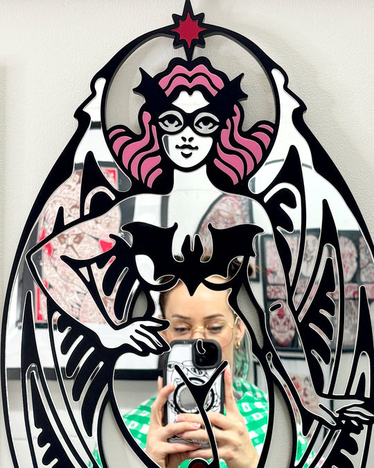 Bat Girl Wall Hanging (Silver/Sample)
