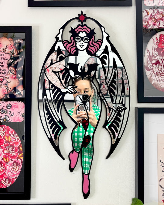 Bat Girl Wall Hanging (Silver/Sample)