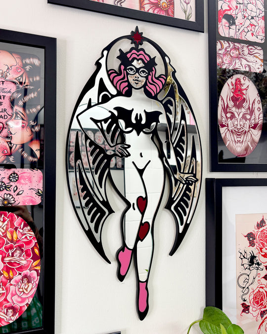 Bat Girl Wall Hanging (Silver/Sample)