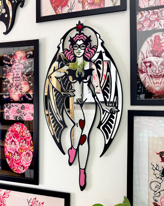 Bat Girl Wall Hanging (Silver/Sample)