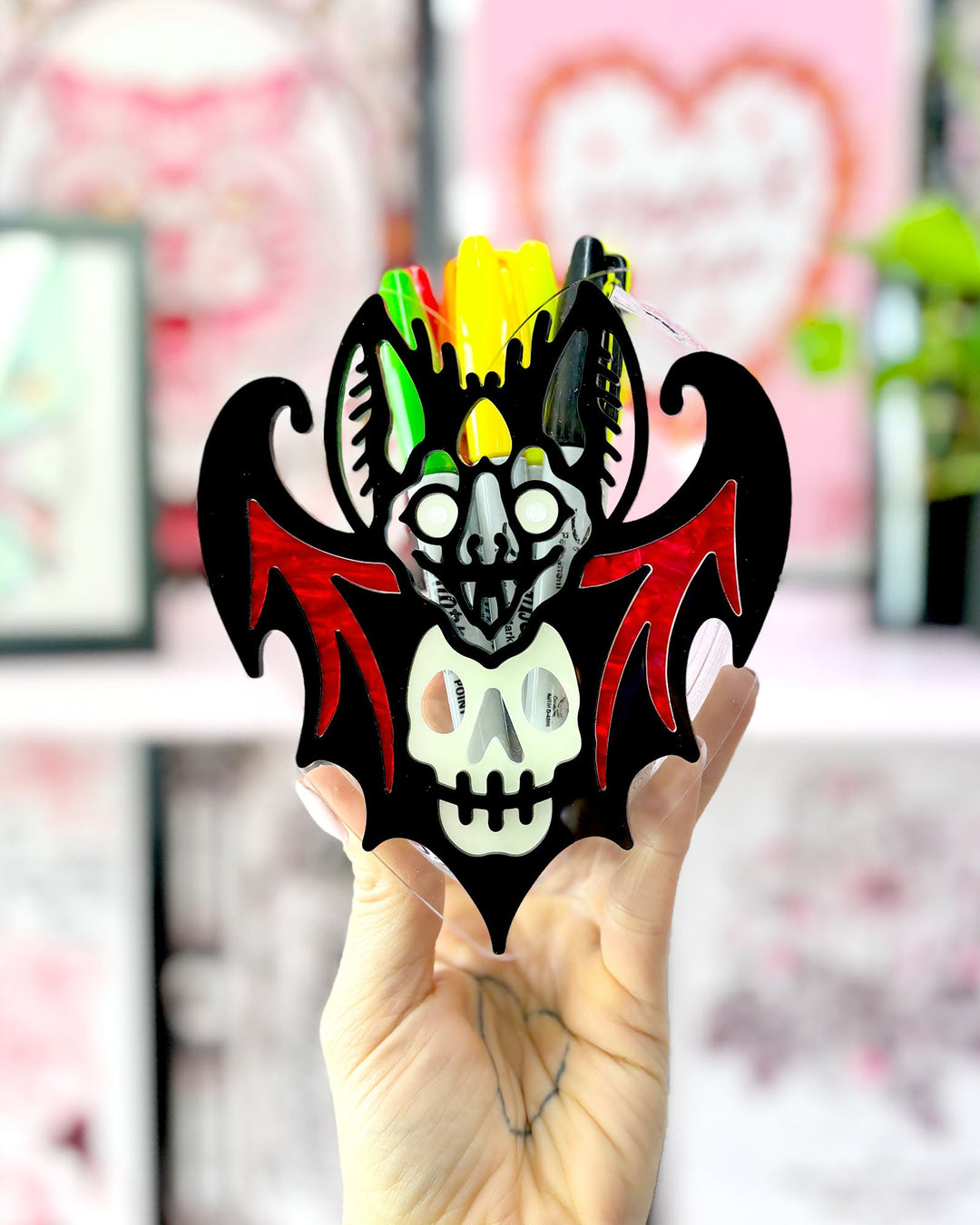 Bat Heart Vase (Black) - Ella Mobbs