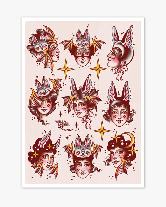 Bat Ladies Print