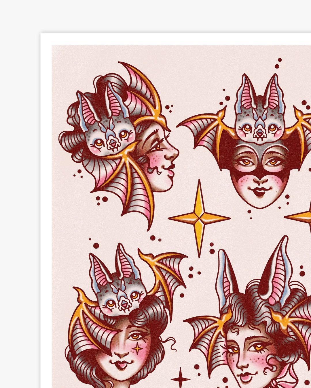 Bat Ladies Print - Ella Mobbs