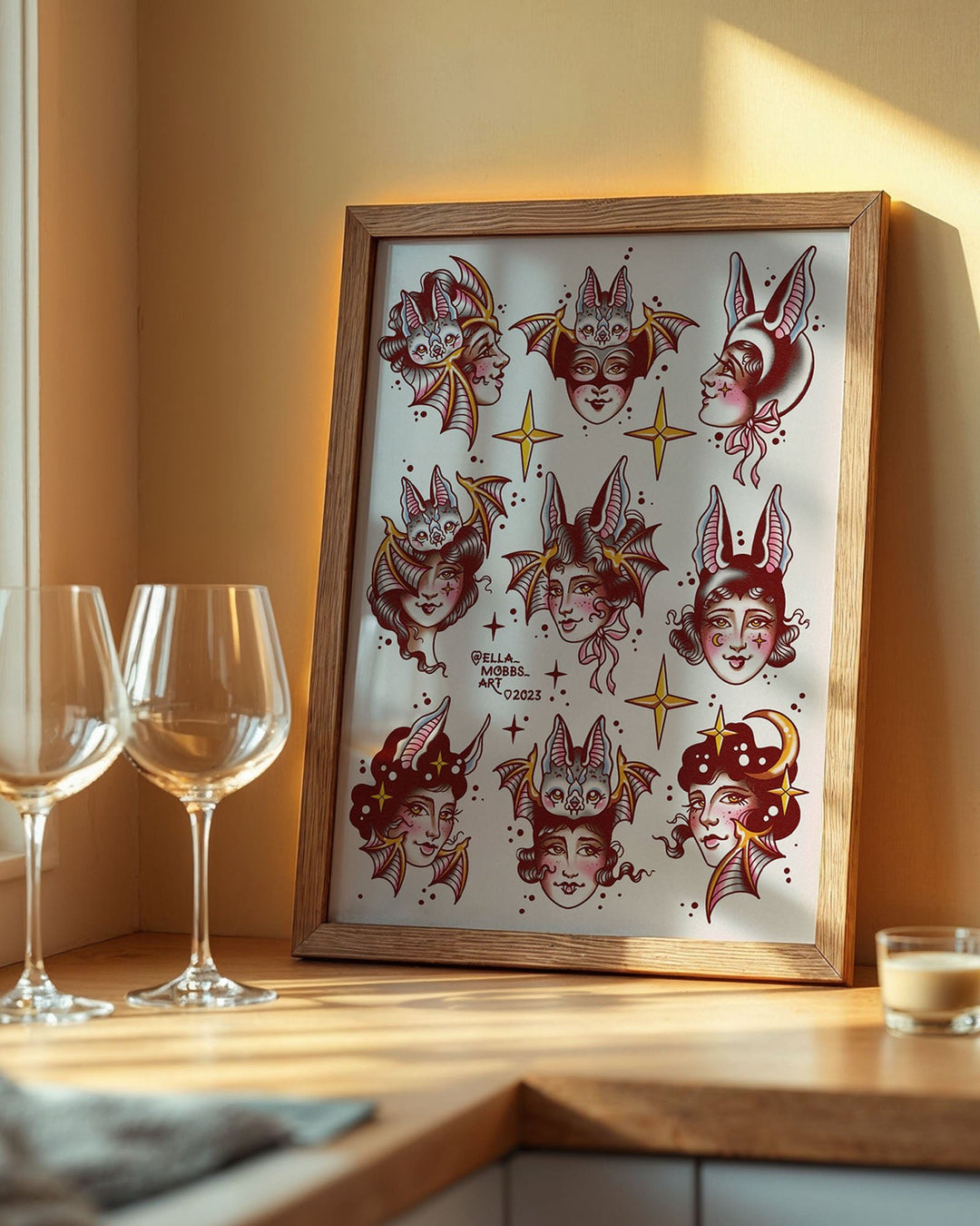 Bat Ladies Print - Ella Mobbs