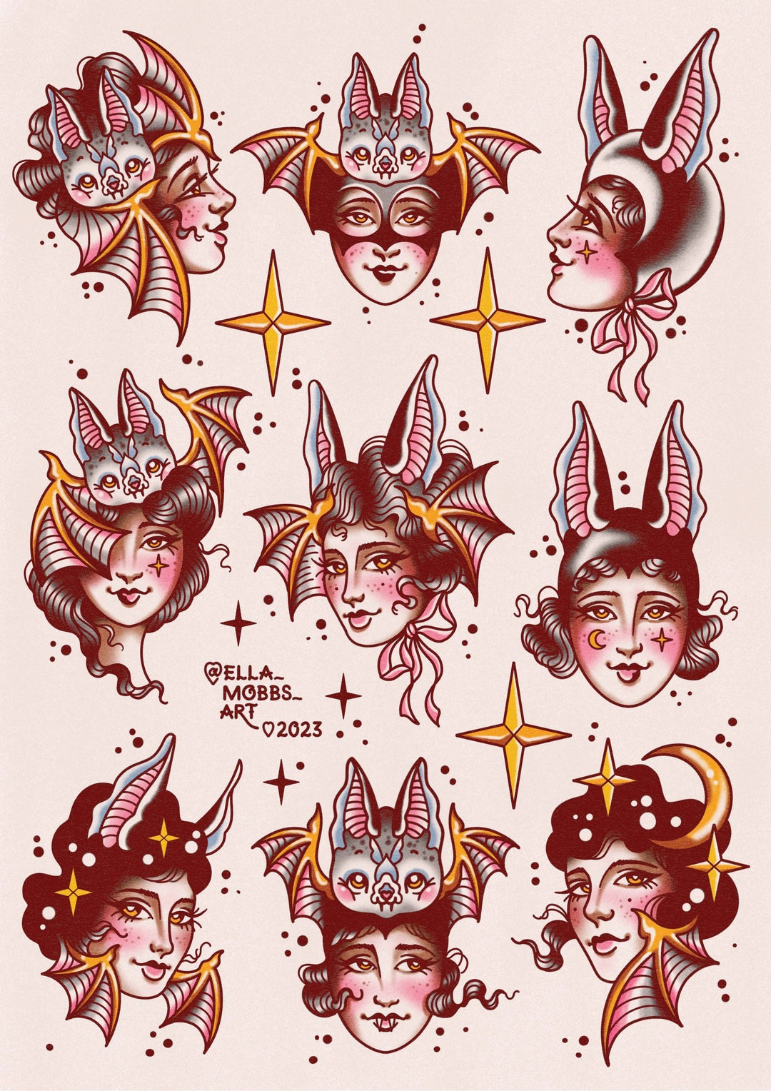 Bat Ladies Print - EllaMobbs
