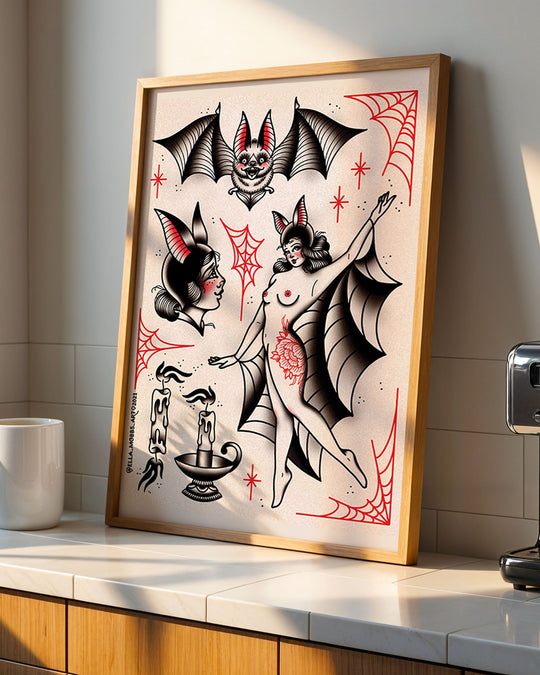 Bat Lady Flash Print - Ella Mobbs
