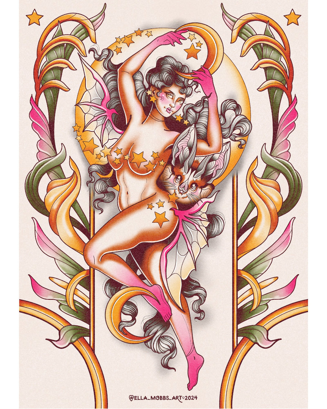 Bat Lady Print - EllaMobbs