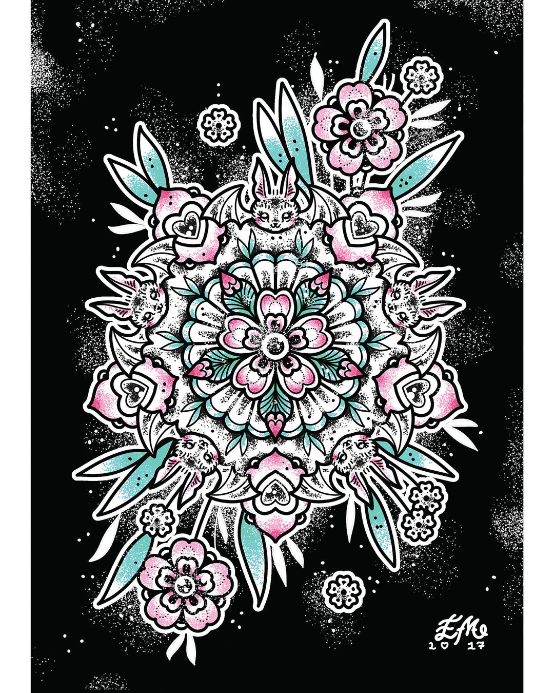 Bat Mandala Print - EllaMobbs