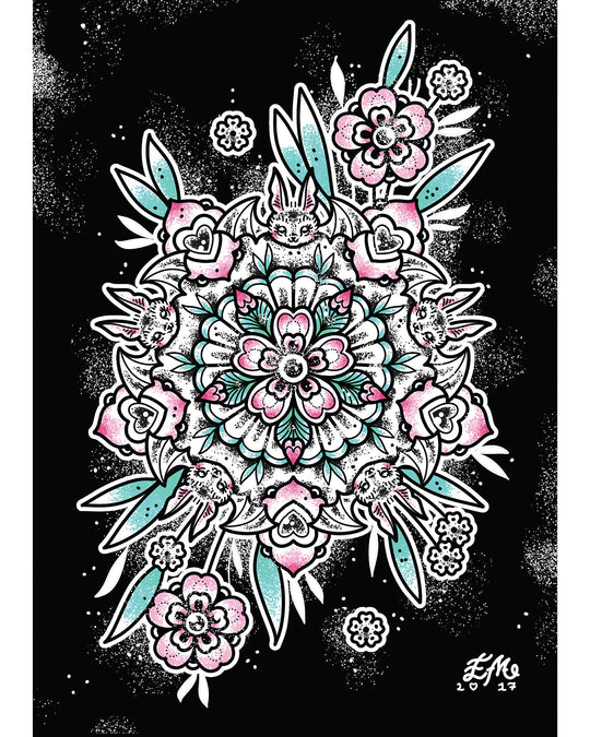 Bat Mandala Print - EllaMobbs