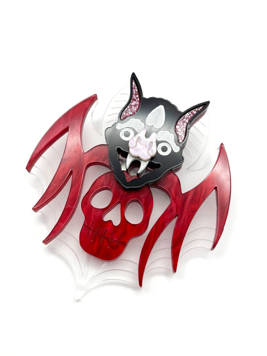 Bat Skull Brooch - EllaMobbs