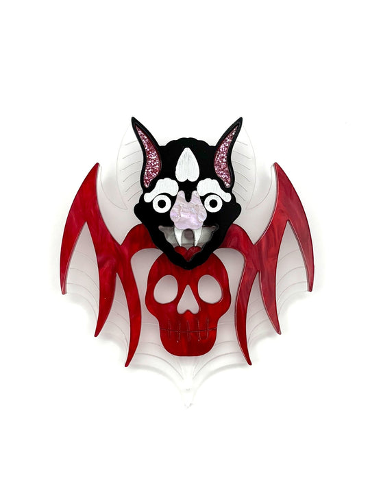 Bat Skull Brooch - EllaMobbs