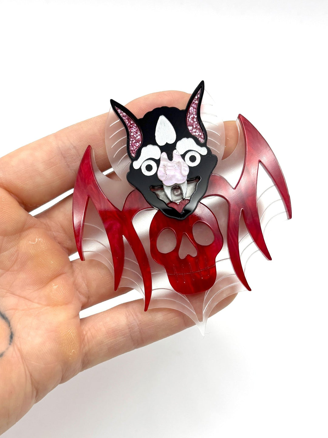 Bat Skull Brooch - EllaMobbs
