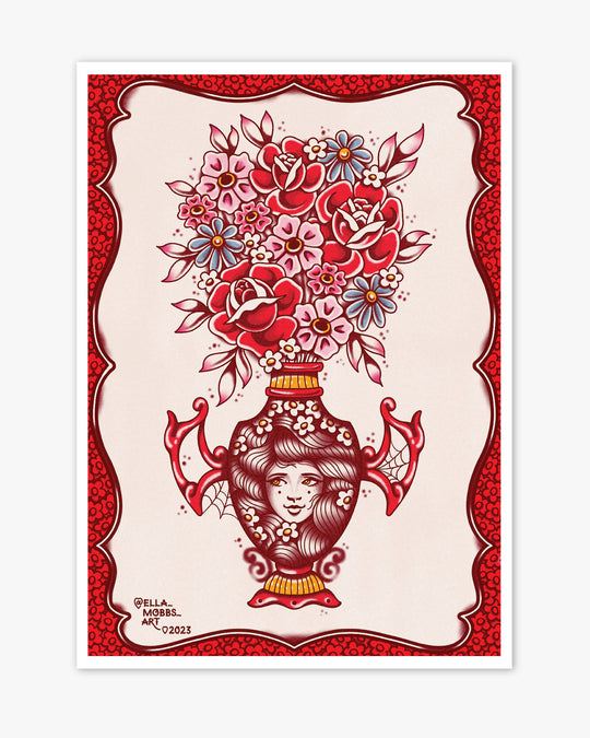 Bat Vase Print