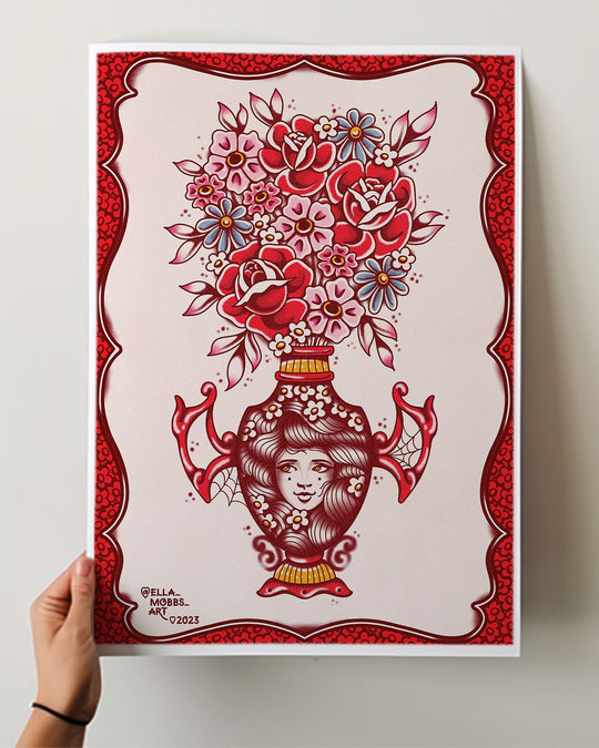 Bat Vase Print - Ella Mobbs