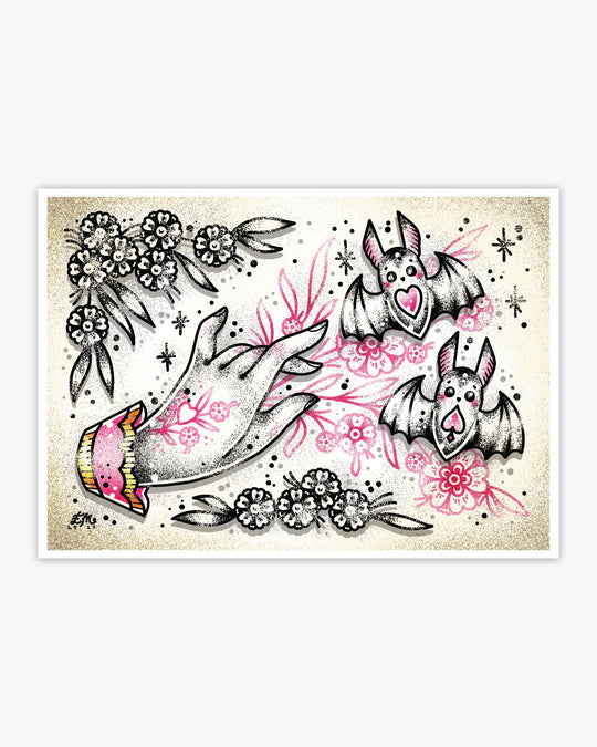 Bat Walker Print - Ella Mobbs