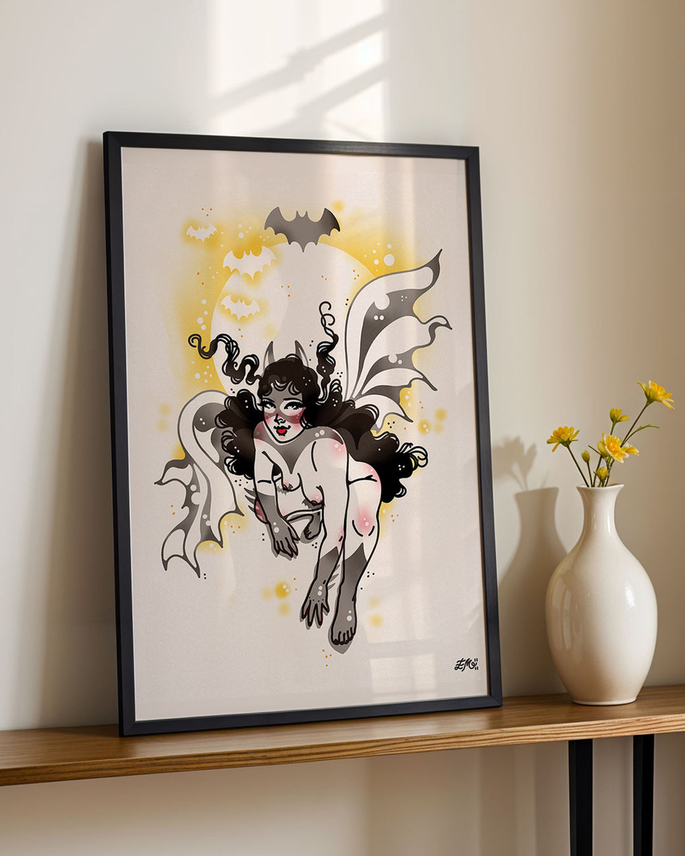 Bat Woman Print - Ella Mobbs