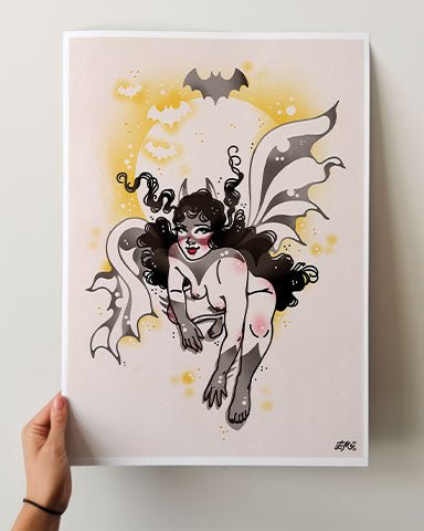 Bat Woman Print - Ella Mobbs