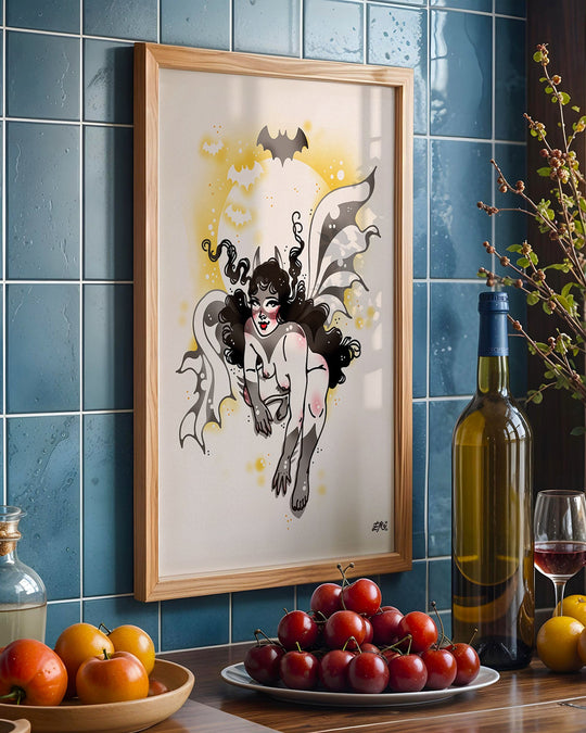 Bat Woman Print - Ella Mobbs