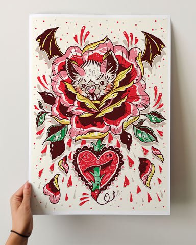 Batty Blossom Print - Ella Mobbs