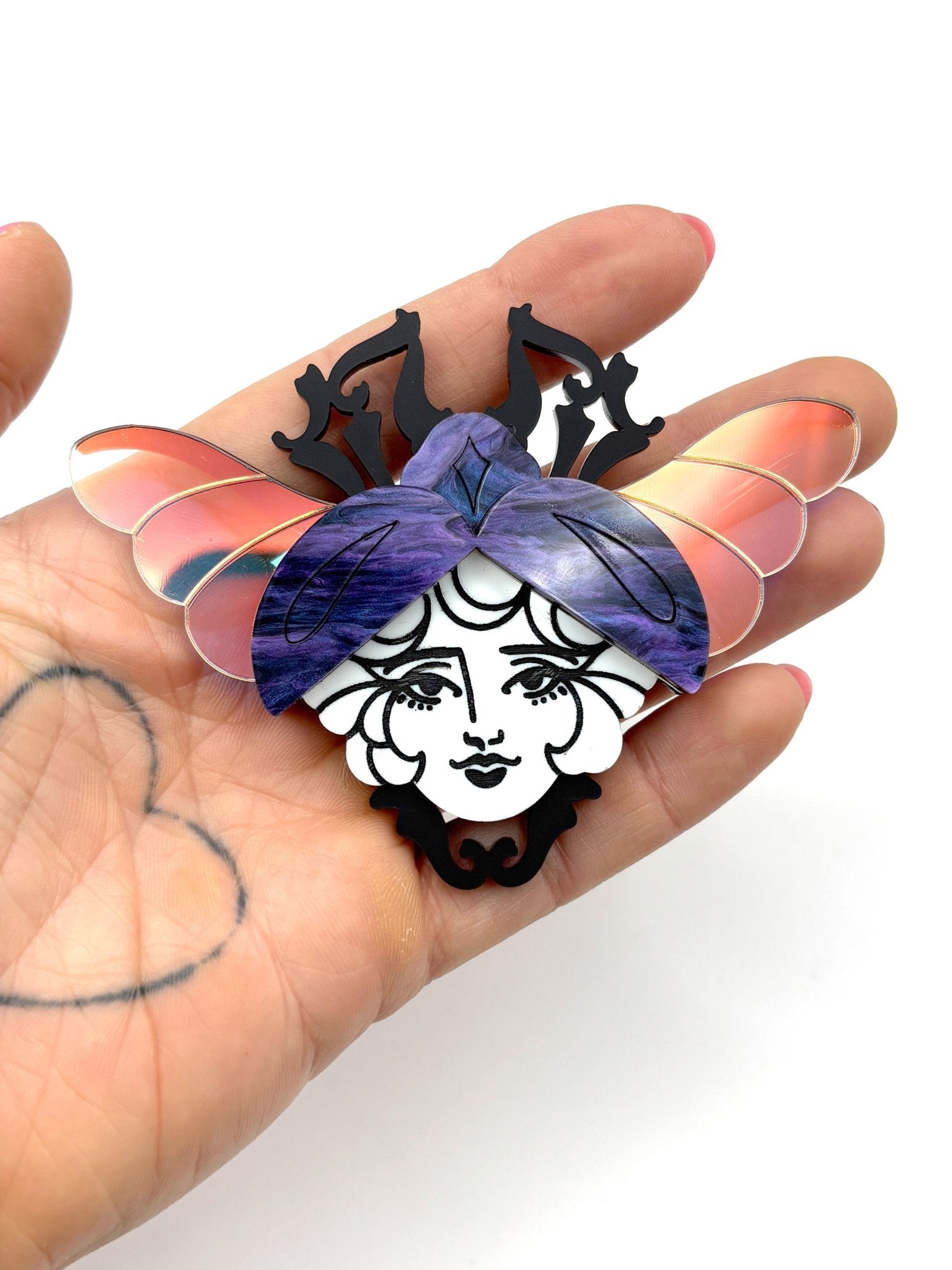 Beetle Lady Brooch - EllaMobbs