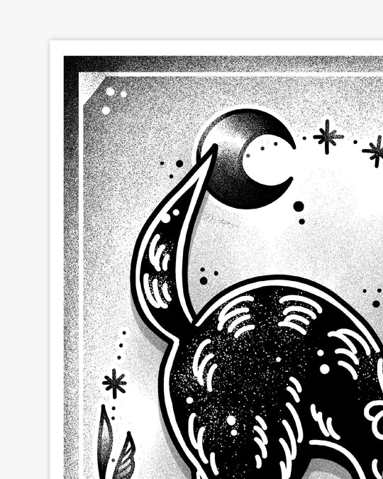 Black Cat Print - Ella Mobbs