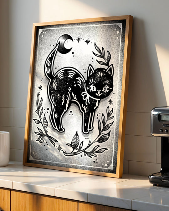 Black Cat Print - Ella Mobbs