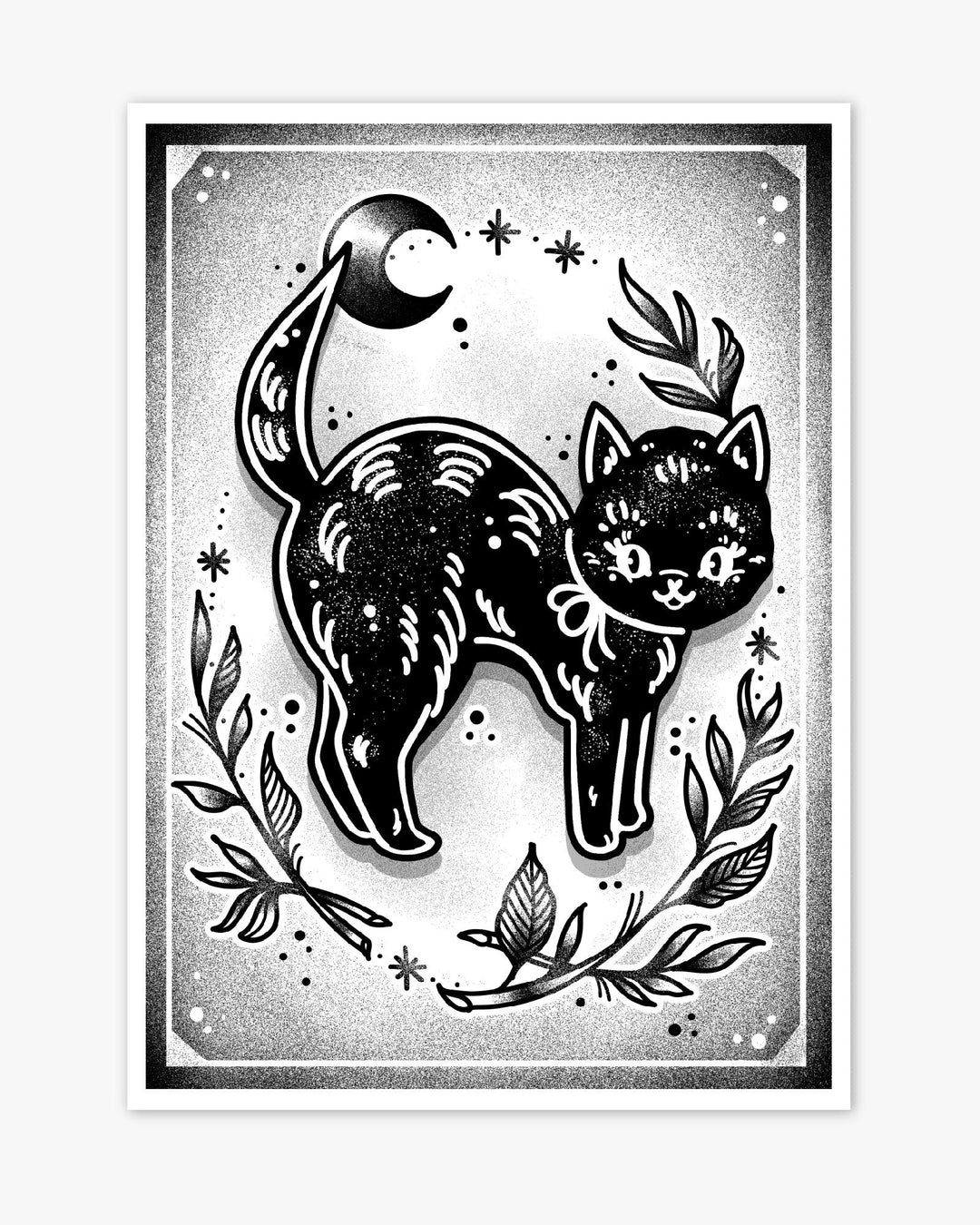 Black Cat Print - Ella Mobbs