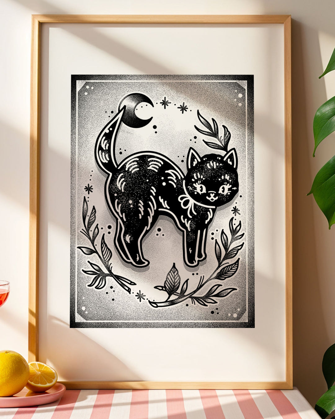Black Cat Print - Ella Mobbs