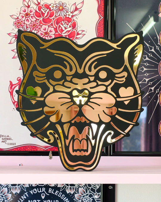 Panther Vase (Black)