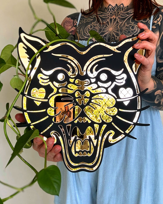 Panther Vase (Black)