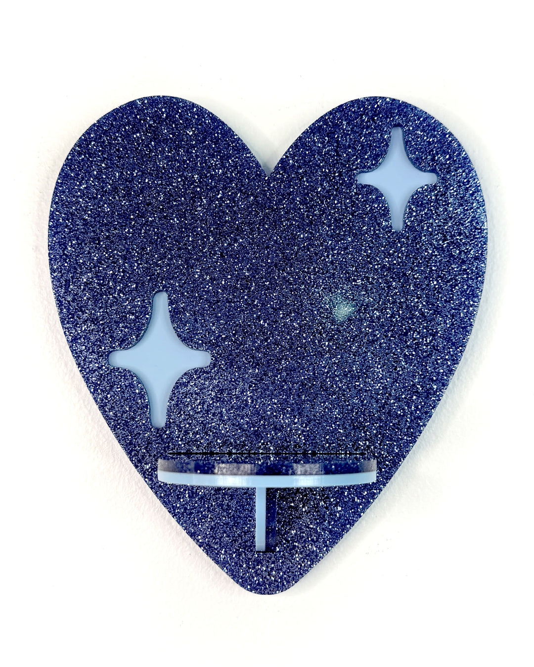 Heart Shelf (Dark Blue Glitter)